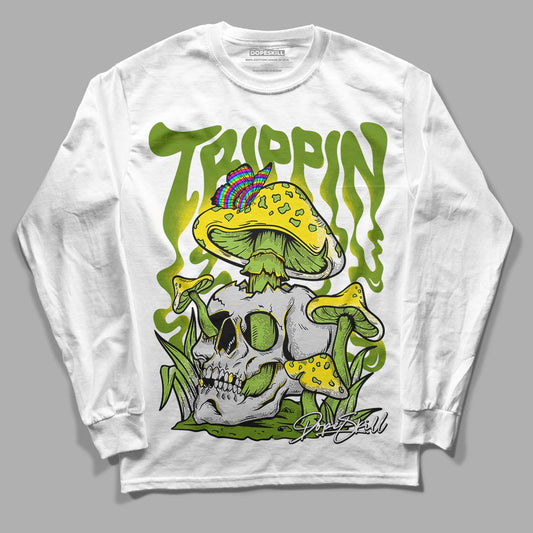 Dunk Low 'Chlorophyll' DopeSkill Long Sleeve T-Shirt Trippin Graphic - White 