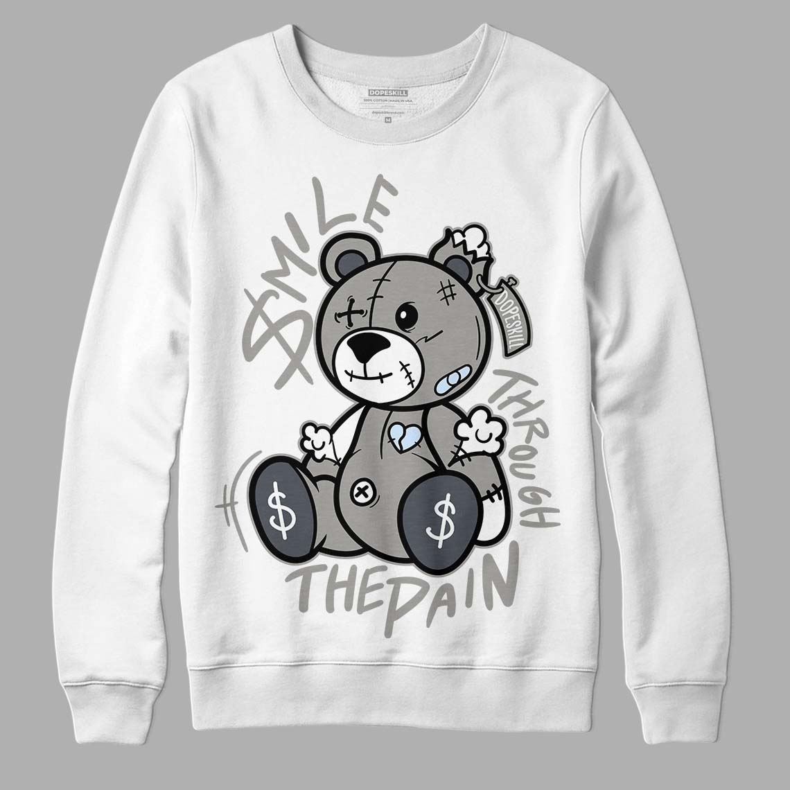Jordan 6 Retro Cool Grey DopeSkill Sweatshirt BEAN Graphic Streetwear - White