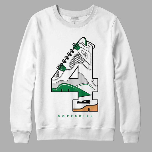 Nike SB x Jordan 4 “Pine Green” DopeSkill Sweatshirt No.4 Graphic Streetwear - White
