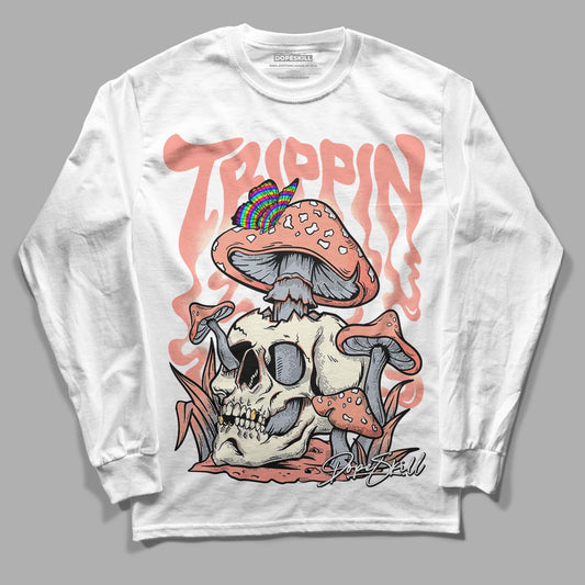 DJ Khaled x Jordan 5 Retro ‘Crimson Bliss’ DopeSkill Long Sleeve T-Shirt Trippin Graphic Streetwear - White
