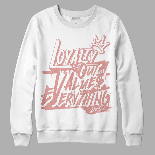Rose Whisper Dunk Low DopeSkill Sweatshirt LOVE Graphic - White 