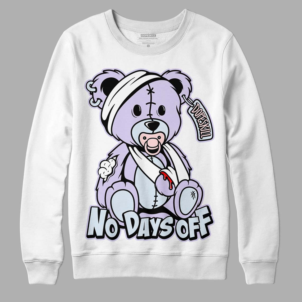 Easter Dunk Low DopeSkill Sweatshirt Hurt Bear Graphic - White