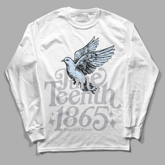 Jordan 11 Retro Low Cement Grey DopeSkill Long Sleeve T-Shirt Juneteenth 1865 Graphic Streetwear - White