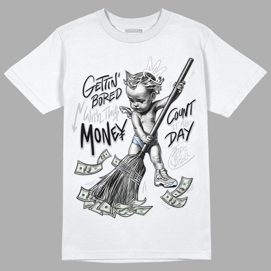 Jordan 11 Retro Low Cement Grey DopeSkill T-Shirt Gettin Bored With This Money Graphic Streetwear - White 
