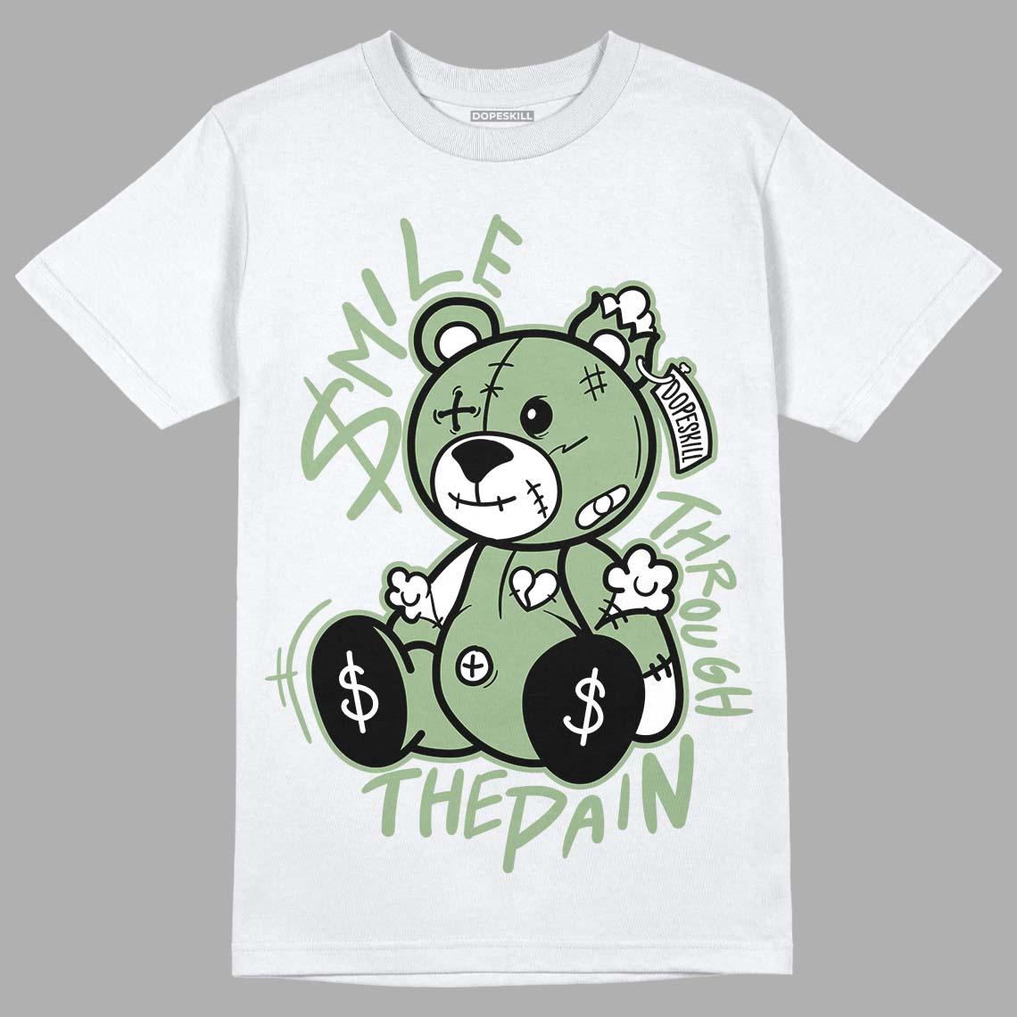 Seafoam 4s DopeSkill T-Shirt BEAN Graphic - White