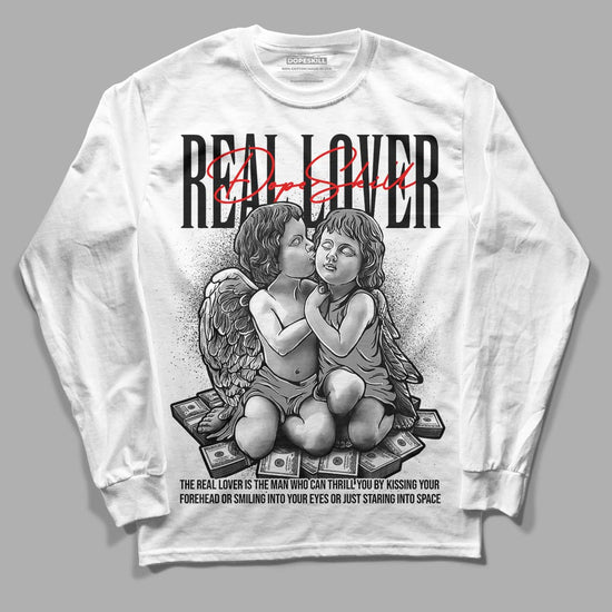 Jordan 1 High 85 Black White DopeSkill Long Sleeve T-Shirt Real Lover Graphic Streetwear - White
