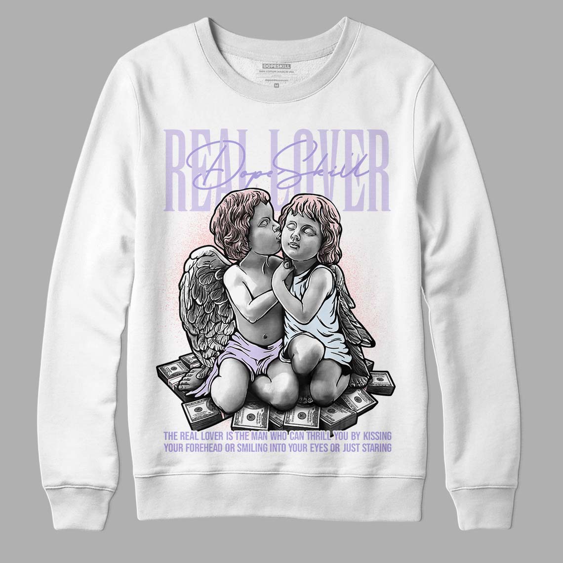 Easter Dunk Low DopeSkill Sweatshirt Real Lover Graphic - White