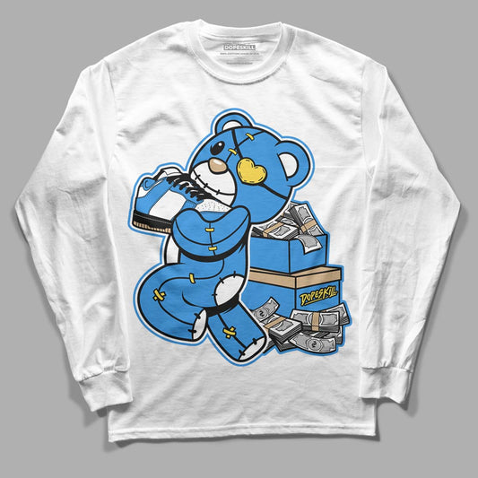 SB Dunk Low Homer DopeSkill Long Sleeve T-Shirt Bear Steals Sneaker Graphic - White