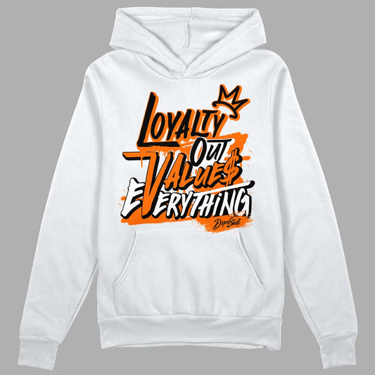 Orange Black White DopeSkill Hoodie Sweatshirt LOVE Graphic - White 