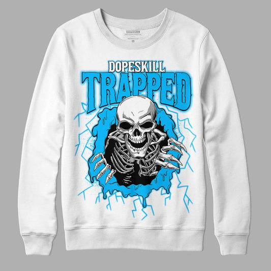 UNC 1s Low DopeSkill Sweatshirt Trapped Halloween Graphic - White 