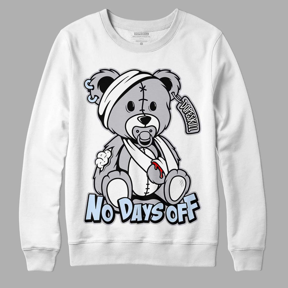 Jordan 11 Retro Low Cement Grey DopeSkill Sweatshirt Hurt Bear Graphic Streetwear - White