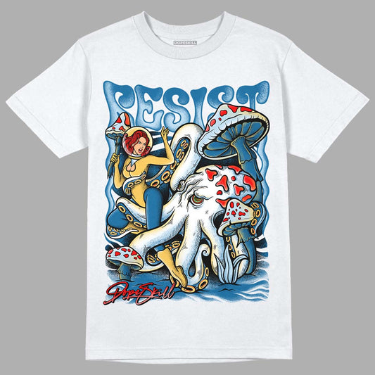 Denim 1s Retro High DopeSkill T-Shirt Resist Graphic - White 