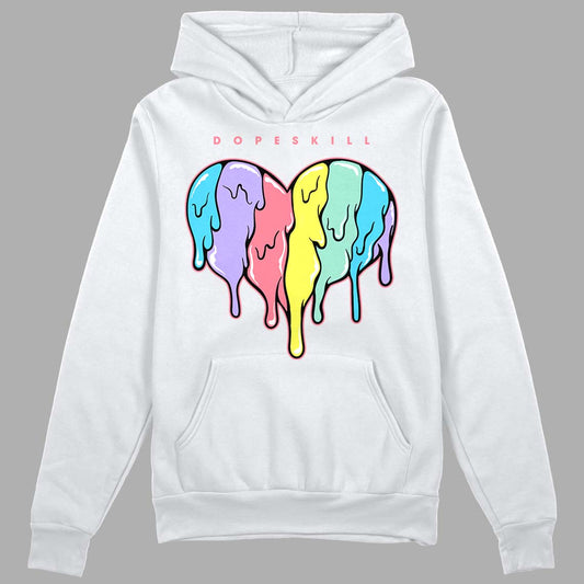 Candy Easter Dunk Low DopeSkill Hoodie Sweatshirt Slime Drip Heart Graphic - White