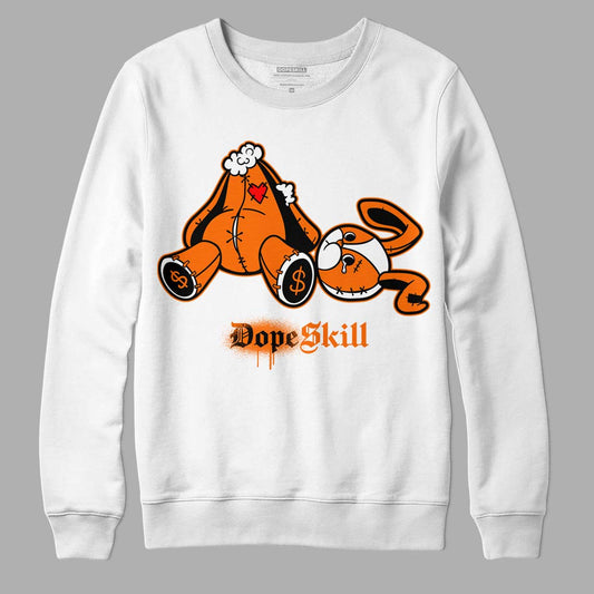 Orange Black White DopeSkill Sweatshirt Don’t Break My Heart Graphic - White 