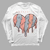 DJ Khaled x Jordan 5 Retro ‘Crimson Bliss’ DopeSkill Long Sleeve T-Shirt Slime Drip Heart Graphic Streetwear - White