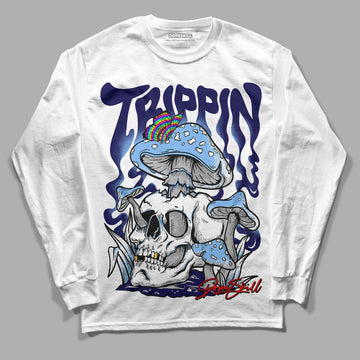 UNC 6s DopeSkill Long Sleeve T-Shirt Trippin Graphic - White