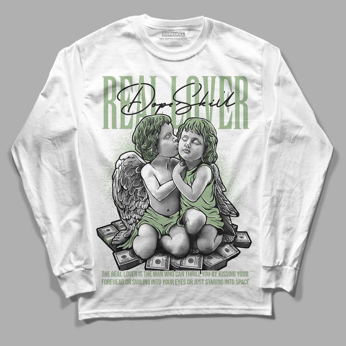 Jordan 4 Retro “Seafoam” DopeSkill Long Sleeve T-Shirt Real Lover Graphic Streetwear - White