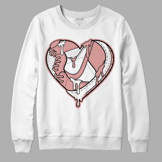 Rose Whisper Dunk Low DopeSkill Sweatshirt Heart Jordan Graphic - White 