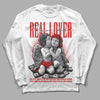 Gym Red 9s DopeSkill Long Sleeve T-Shirt Real Lover Graphic - White
