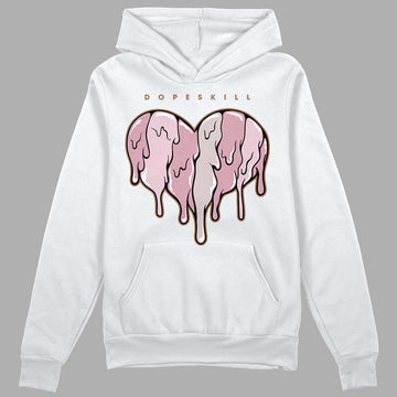 Dunk Low Teddy Bear Pink DopeSkill Hoodie Sweatshirt Slime Drip Heart Graphic - White
