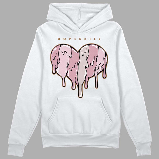 Dunk Low Teddy Bear Pink DopeSkill Hoodie Sweatshirt Slime Drip Heart Graphic - White