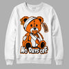 Orange Black White DopeSkill Sweatshirt Hurt Bear Graphic - White