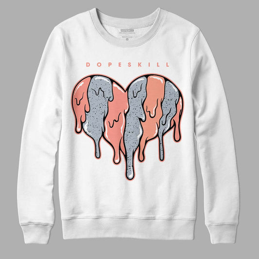 DJ Khaled x Jordan 5 Retro ‘Crimson Bliss’ DopeSkill Sweatshirt Slime Drip Heart Graphic Streetwear - White