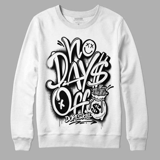 Dunk Low Panda White Black DopeSkill Sweatshirt No Days Off Graphic - White 