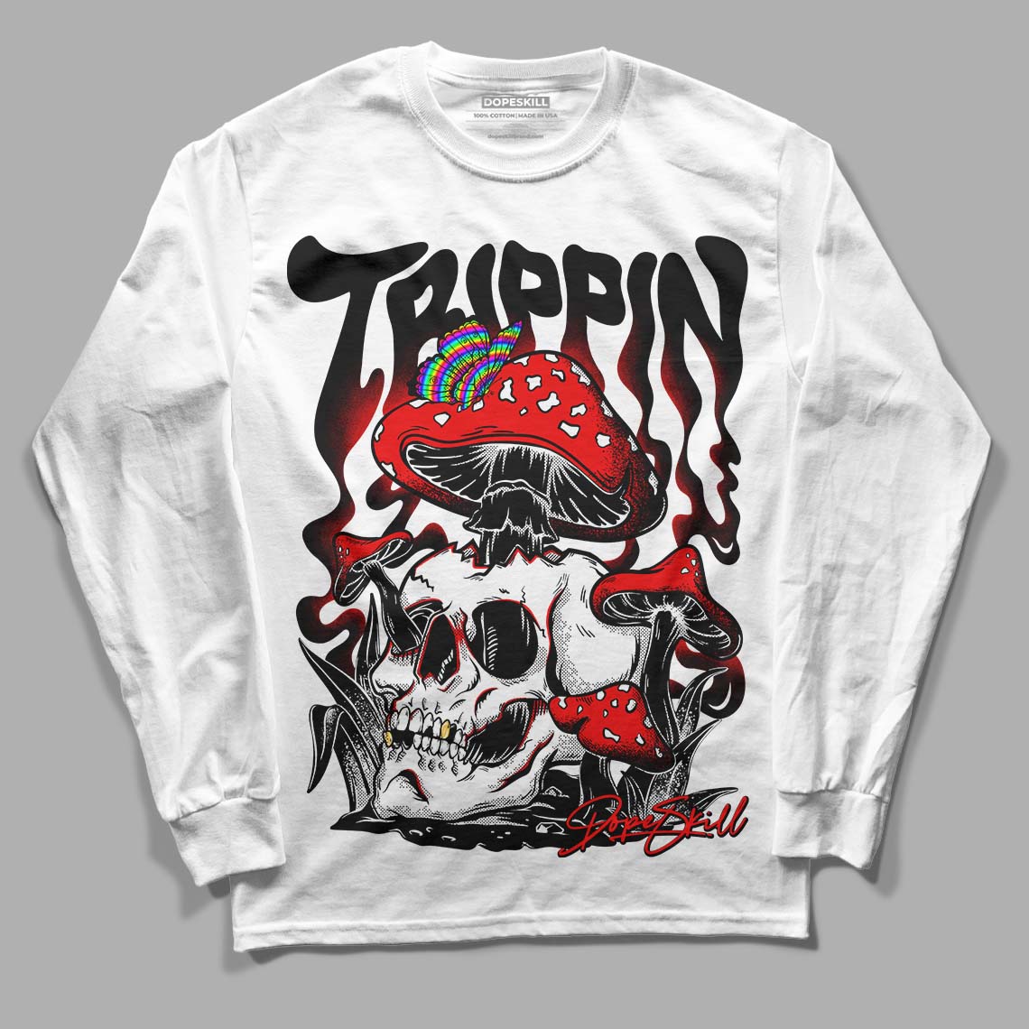 Dunk Low Panda White Black DopeSkill Long Sleeve T-Shirt Trippin Graphic - White