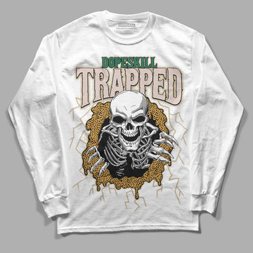 Safari Dunk Low DopeSkill Long Sleeve T-Shirt Trapped Halloween Graphic - White