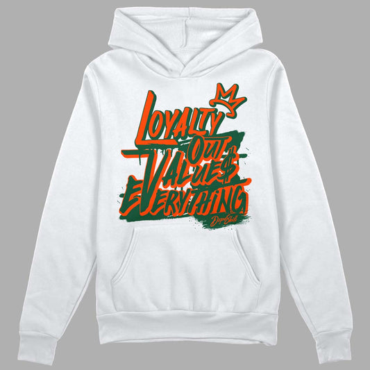 Dunk Low Team Dark Green Orange DopeSkill Hoodie Sweatshirt LOVE Graphic - White