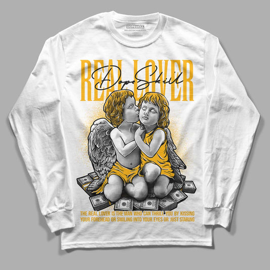 Goldenrod Dunk DopeSkill Long Sleeve T-Shirt Real Lover Graphic - White 