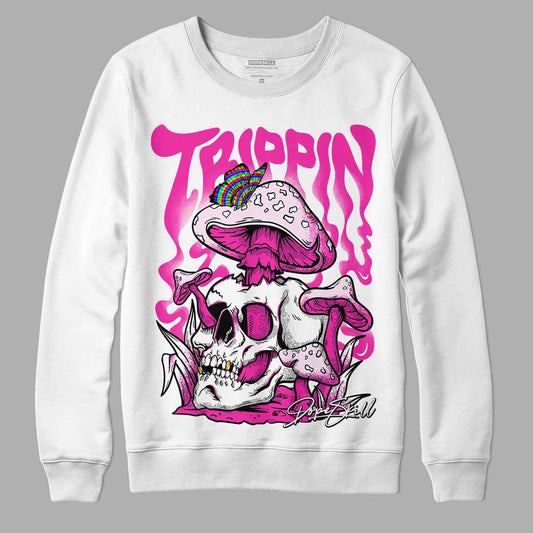 Triple Pink Dunk Low DopeSkill Sweatshirt Trippin Graphic - White