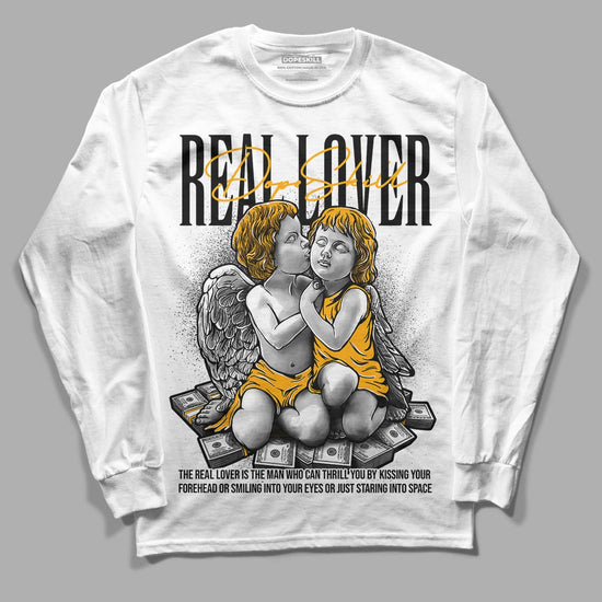 Black Taxi 12s DopeSkill Long Sleeve T-Shirt Real Lover Graphic- White