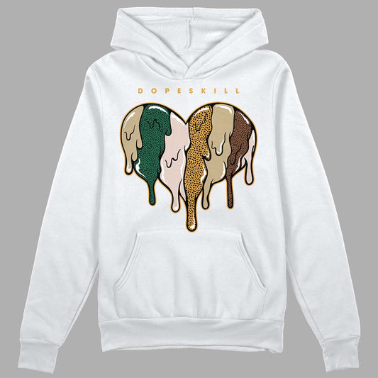 Safari Dunk Low DopeSkill Hoodie Sweatshirt Slime Drip Heart Graphic - White
