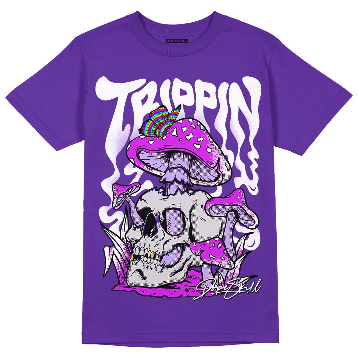 Court Purple 13s DopeSkill Purple T-shirt Trippin Graphic - Purple