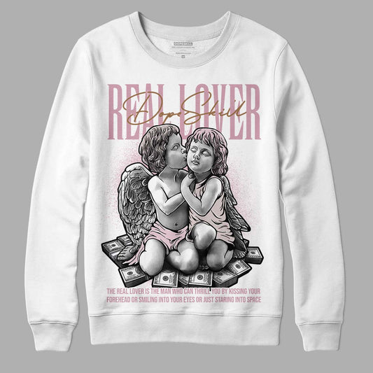 Dunk Low Teddy Bear Pink DopeSkill Sweatshirt Real Lover Graphic - White 