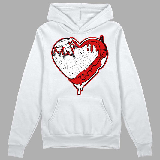 Gym Red 9s DopeSkill Hoodie Sweatshirt Heart Jordan 9 Graphic - White 