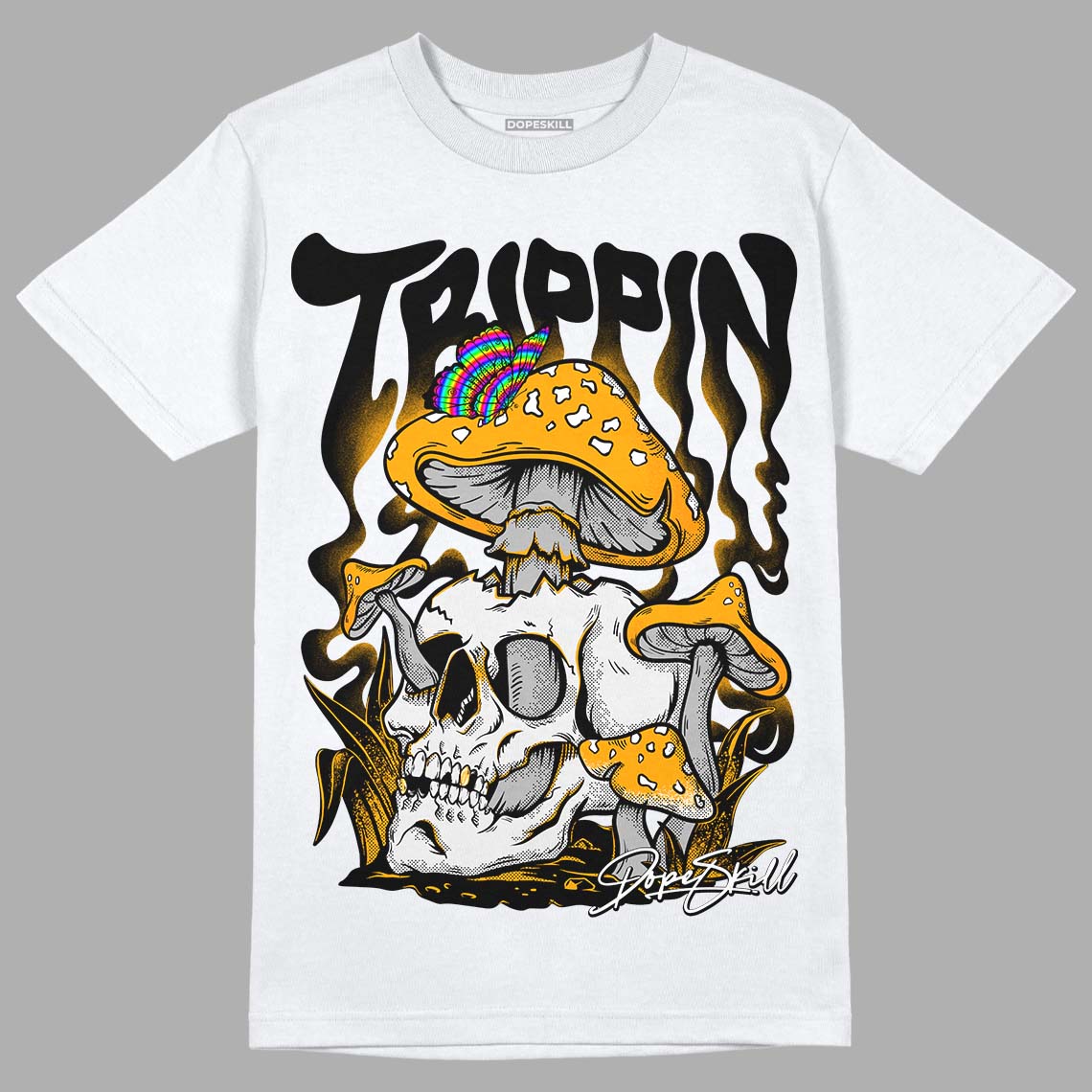Black Taxi 12s DopeSkill T-Shirt Trippin Graphic - White