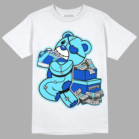 SB Dunk Argon DopeSkill T-Shirt Bear Steals Sneaker Graphic - White 