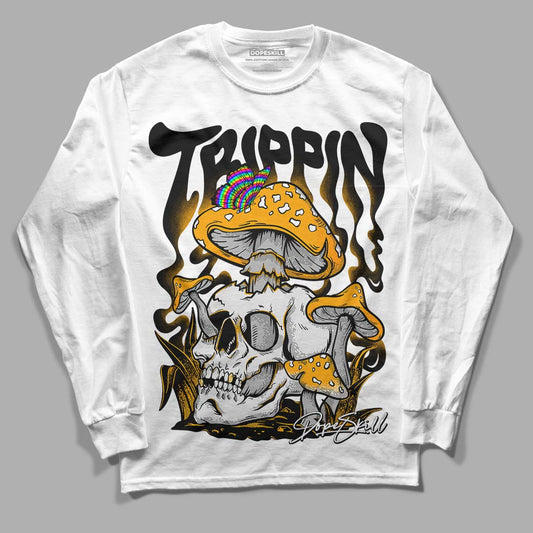 Black Taxi 12s DopeSkill Long Sleeve T-Shirt Trippin Graphic - White