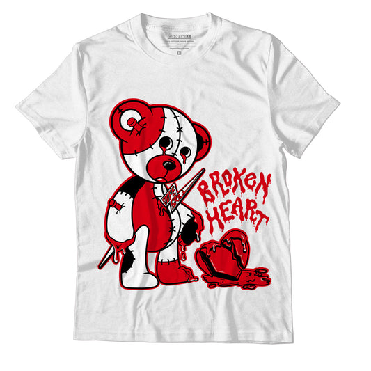 Jordan 1 Heritage DopeSkill T-Shirt Broken Heart Graphic - White