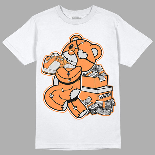 Dunk Low Peach Cream (W) DopeSkill T-Shirt Bear Steals Sneaker Graphic - White