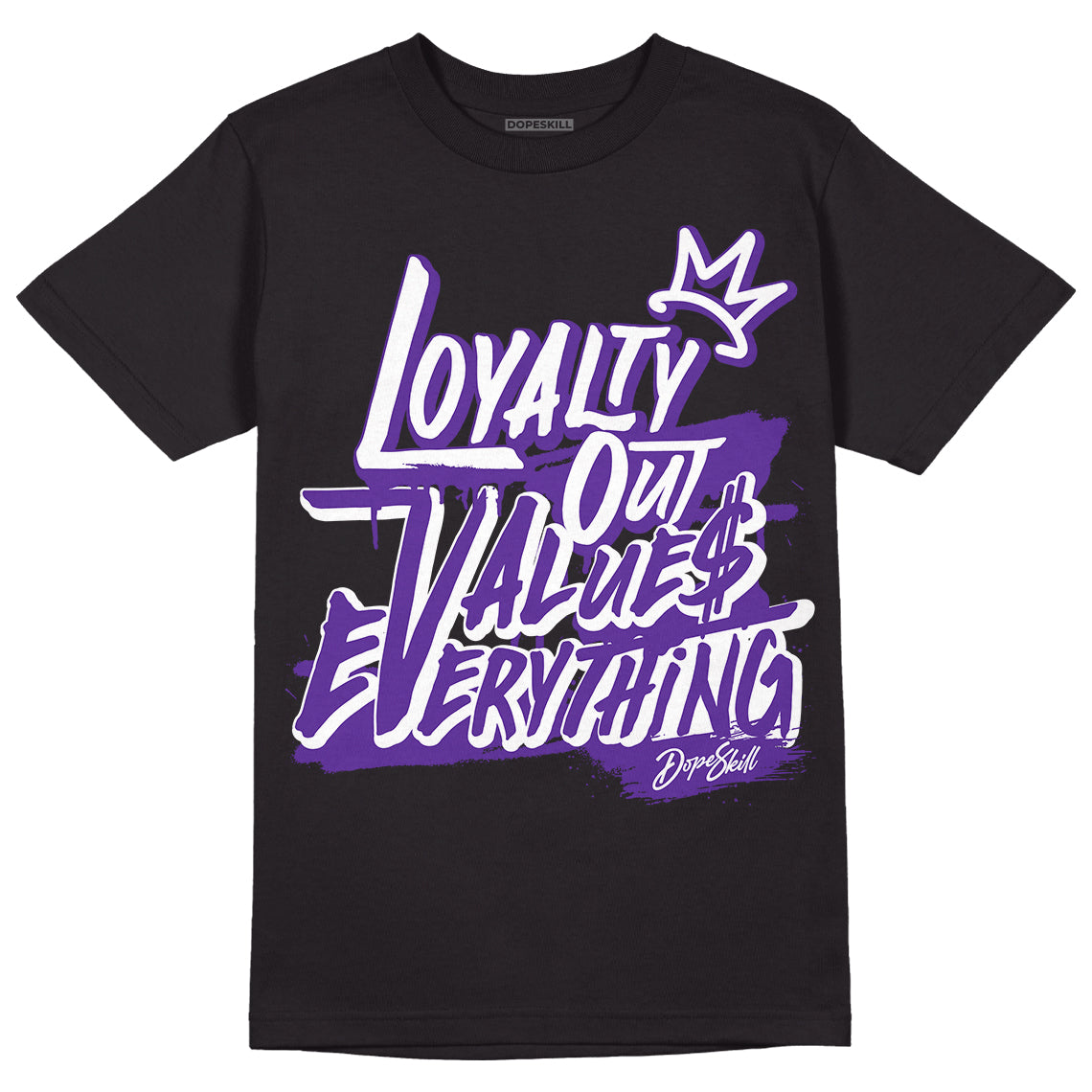 PURPLE Collection DopeSkill T-Shirt LOVE Graphic - Black