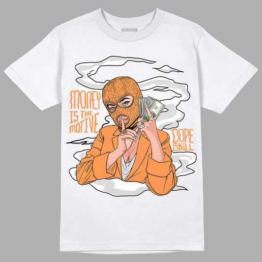 Dunk Low Peach Cream (W) DopeSkill T-Shirt Money Is The Motive Graphic - White