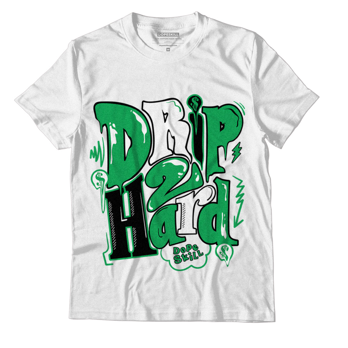 Aj 13 Lucky Green Dopeskill T-shirt Drip Too Hard Graphic – Dopeskill