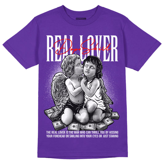 PURPLE Collection DopeSkill Purple T-shirt Real Lover Graphic - Purple