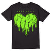 Neon Green Collection DopeSkill T-Shirt Slime Drip Heart Graphic - Black
