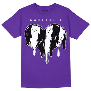 PURPLE Collection DopeSkill Purple T-shirt Slime Drip Heart Graphic - Purple