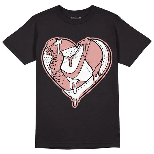 Rose Whisper Dunk Low DopeSkill T-Shirt Heart Jordan Graphic - Black